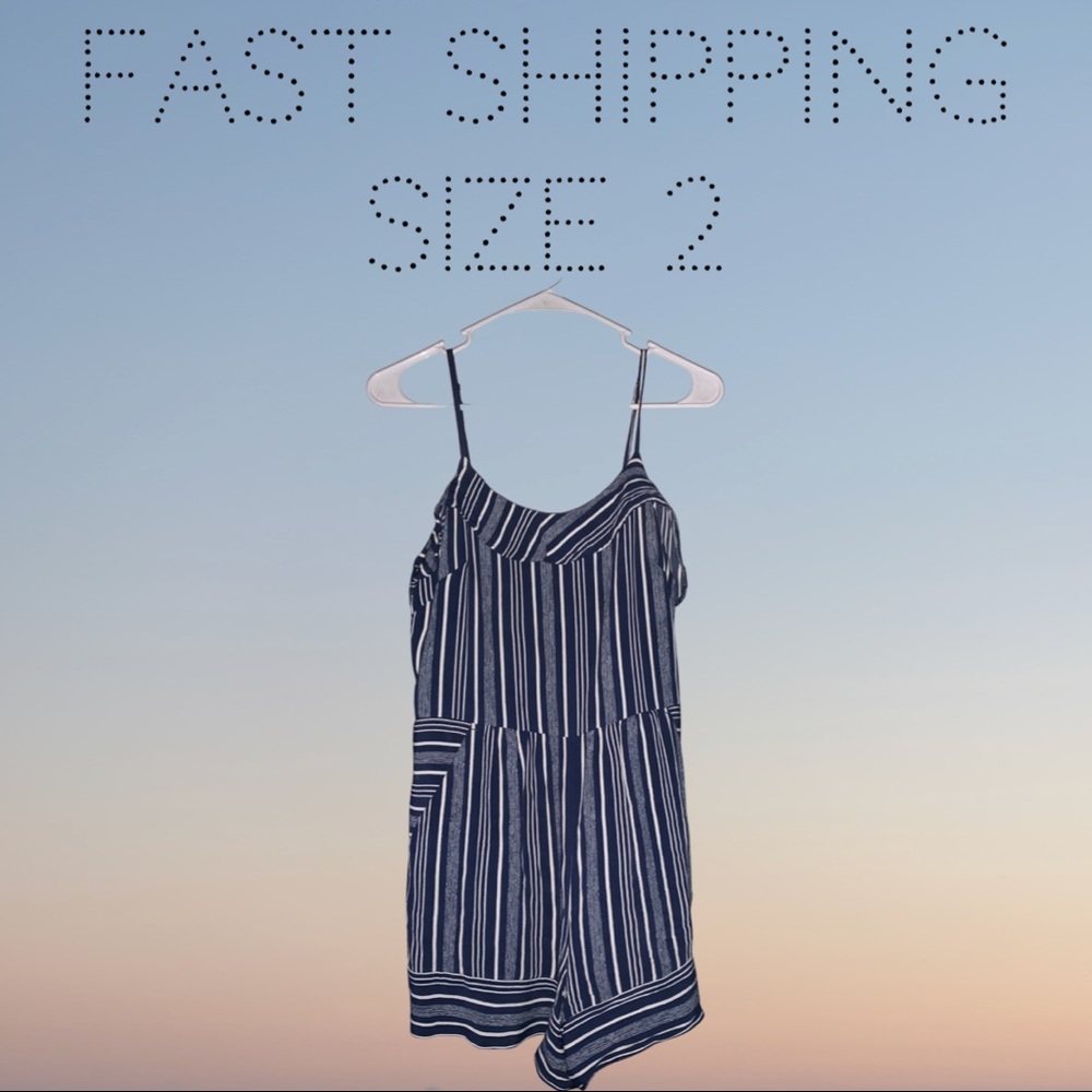 Blue and white romper SALE